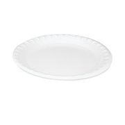 Pactiv Unlaminated Foam Dinnerware, Plate, 10.25" Diameter, White, PK540 0TH10010000Y